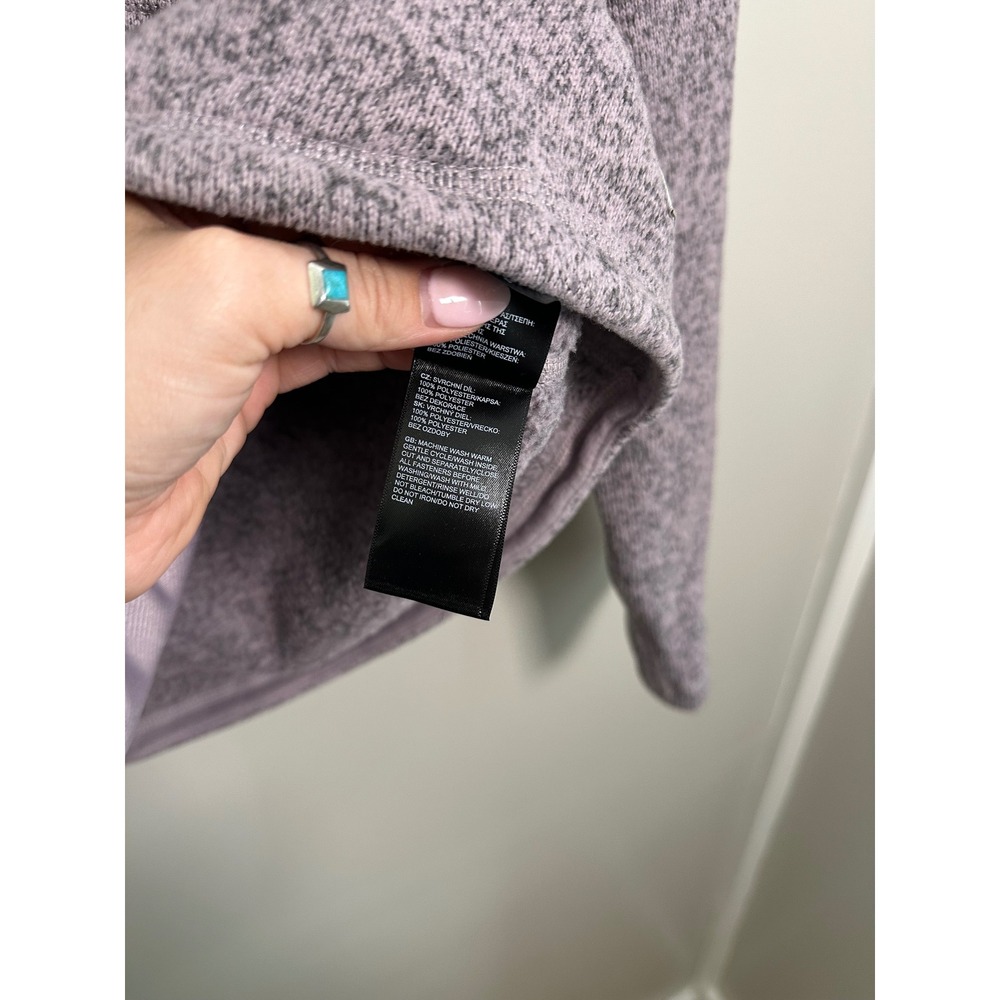 The North Face Crescent Hooded Pullover Womens Medium Purple EUC Sweater Fleece - Picture 8 of 11